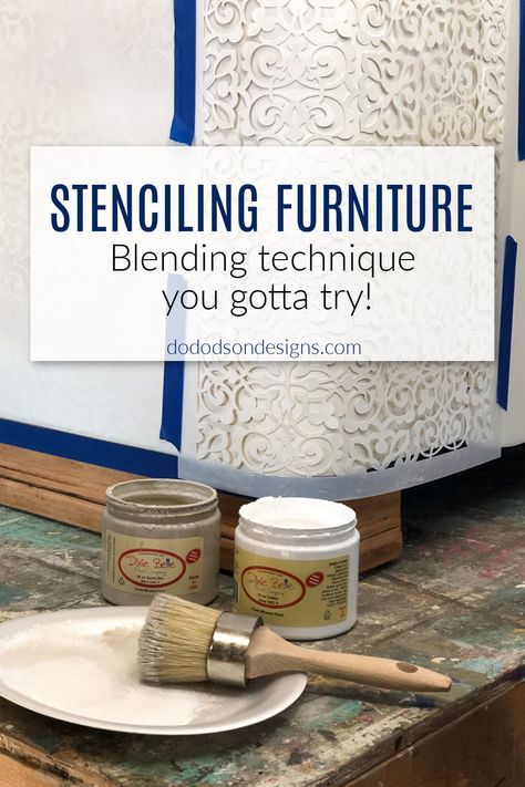 Try this easy DIY chalk paint stenciling technique on your next furniture makeover using similar colors. I love the soft global feel of this look. via @dododsondesigns Stencil Wood, Furniture Redos, Next Furniture, Diy Chalk, Furniture Painting Techniques, Diy Chalk Paint, Stencil Furniture, Furniture Refinishing, Work Diy