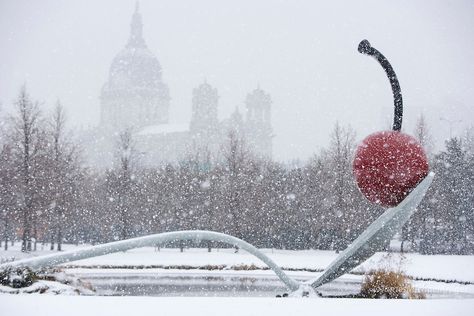 Minneapolis Sculpture Garden in Snow | ... garden spoon and cherry by claus oldenburg in minneapolis minnesota Minneapolis Snow, Things To Do In Minnesota, Micro Pigmentation, Minnesota Life, Travel Minnesota, Minnesota Winter, Minnesota Nice, Minnesota Travel, Boundary Waters