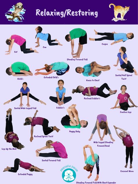 Kid Yoga Poses, Yoga Poses Childs Pose, Stretches For Kids, Yoga For Children, Child Poses Yoga, Kid Friendly Yoga, Yoga Day Poses For Kids, Yoga Childs Pose, Toddler Yoga