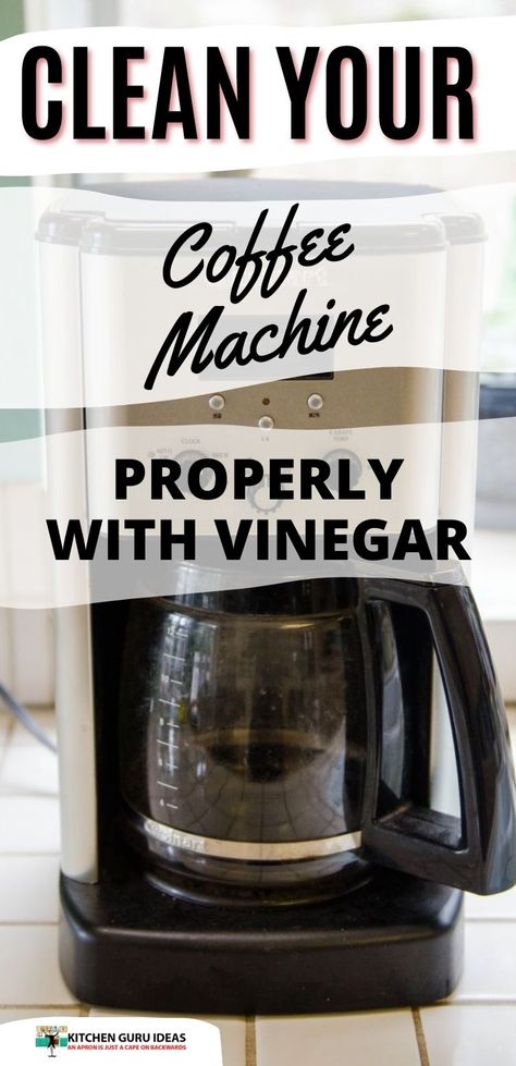 To clean your coffee maker and espresso machine easily and effectively, check out this coffee maker cleaning guide. It shows you how to use apple cider vinegar to clean these machines. Coffee Pot Cleaning, Kitchen Organizing Ideas, Ninja Coffee Maker, Coffee Maker Cleaning, Mr Coffee, Space Saving Kitchen, How Do You Clean, Vinegar Cleaning, Diy Coffee