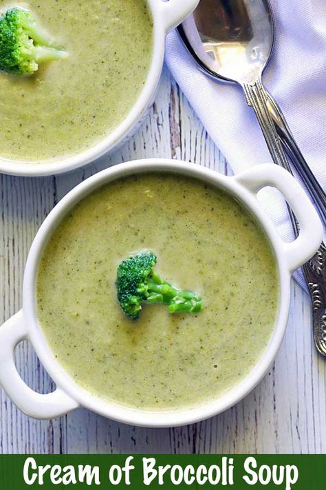 Cream Of Brocolli Soup Recipes Easy, Brocolli Cream, Healthy Brocolli, Recipe For Cream Of Broccoli Soup, Soup With Heavy Cream, Best Cream Of Broccoli Soup Recipe, Brocolli Soup Recipes, Broccoli Soup Recipes Easy, Easy Cream Of Broccoli Soup