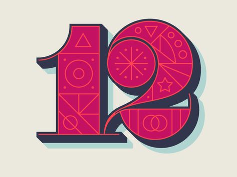 12 Number Logo, 12 Year Anniversary, Numbers Logo, Anniversary Logos, Numbers Typography, 2023 Goals, Lettering Illustration, 12th Anniversary, Handlettering Quotes