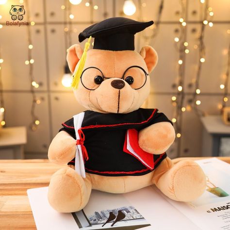 Graduation Teddy Bear, Graduation Bear, Stuffed Bear, Teddy Bear Doll, Christmas Gifts Toys, Cute Teddy Bears, Teddy Bear Plush, School Time, Cute Stuffed Animals