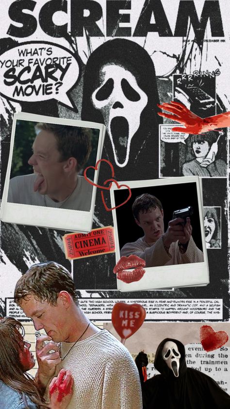 Scarie Movie, Stu Macher, Stranger Things Print, Scream Cast, Apple Background, Ghostface Scream, Halloween Wallpaper Cute, Scary Movie Characters, Scary Wallpaper