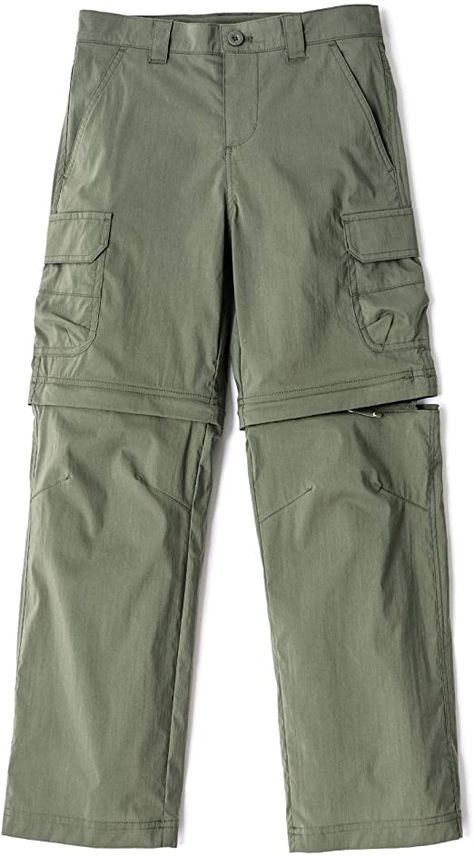 AmazonSmile : CQR Kids Youth Hiking Cargo Pants, UPF 50+ Quick Dry Convertible Zip Off/Regular Pants, Outdoor Camping Pants : Clothing Green Cargo Pants Outfit, Apocalypse Outfit, Camping Pants, Hiking Cargo Pants, Zip Off Pants, Best Joggers, Outdoor Games For Kids, Womens Flannel Shirt, Outfit Planning