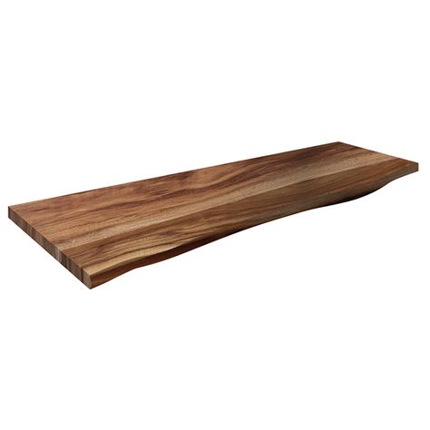 Leadvision Acacia Shelf/Bench - Live Edge - 12'' x 72'' x 1.5'' - Natural Finish ACASHELFGL127215 | Réno-Dépôt Shelf Bench, Bench Shelf, Bamboo Countertop, Live Edge Bench, Tile Tools, Bbq Cover, Offset Umbrella, Rustic Bench, Awning Canopy