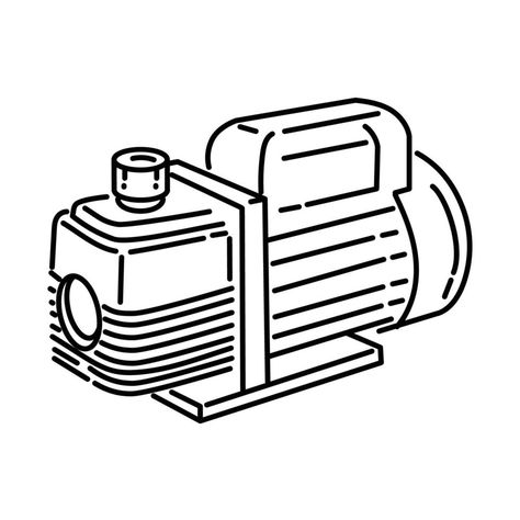 Vacuum Pump Icon. Doodle Hand Drawn or Outline Icon Style Drawing Water, Icon Style, Water Drawing, Hydraulic Pump, Drawing Easy, Vacuum Pump, Drawing Tools, Water Pump, Vector Photo