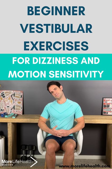 Physiotherapist Mike Kutcher demonstrating vestibular exercises for seniors - Relieve dizziness, vertigo, and motion sensitivity with these gentle exercises Vertigo Exercises, Vertigo Relief, Vertigo Remedies, Beginner Exercises, Rehabilitation Exercises, Migraine Prevention, Posture Exercises, Health Heal, Senior Health