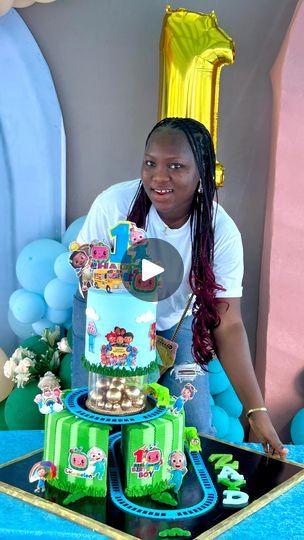 2.9K views · 61K reactions | Bringing joy to Zayd’s face with this beautiful cocomelon themed cake with moving train 🚂 🎂 Every details about this cake was crafted to make the celebration a memorable one….Let’s be part of your kids big day and bake them happy 😃  . . . . . #explorer #explorepage #reels #reelsinstagram #ibadanbakers #cakesinibadan #cakeoftheday #birthdaycake #kiddiescake #charactercake #cocomelon #cocomeloncake #cakeforboys | Cakes & Treats in Ibadan / Ibadan Baker Moving Train Cake, Cocomelon Cake, Melon Cake, Moving Train, Train Cake, First Birthday Decorations, Character Cakes, Themed Cakes, Melon