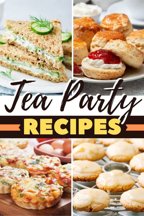 Tea Party Recipes, Tea Party Sandwiches Recipes, Tea Party Menu, Tea Party Sandwiches, Tea Sandwiches Recipes, Onederland Party, Easy Teas, English Tea Party, Afternoon Tea Recipes