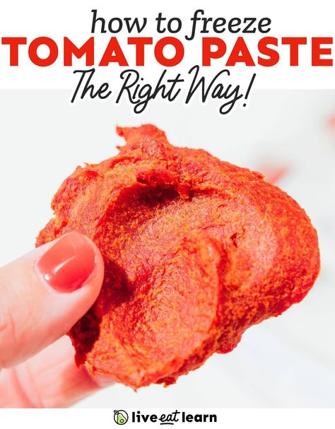 We're sharing everything you need to know about how to freeze tomato paste. From the simple steps to keep tomato paste good for a long time to common questions about freezing it, here's how to save store-bought or homemade tomato paste like a pro! Freeze Tomato Paste, Homemade Tomato Paste, Tomato Paste Recipe, How To Store Tomatoes, Jackfruit Carnitas, Freezing Tomatoes, Freezing Leftovers, Vegetarian Comfort Food, Healthy Vegetarian Dinner