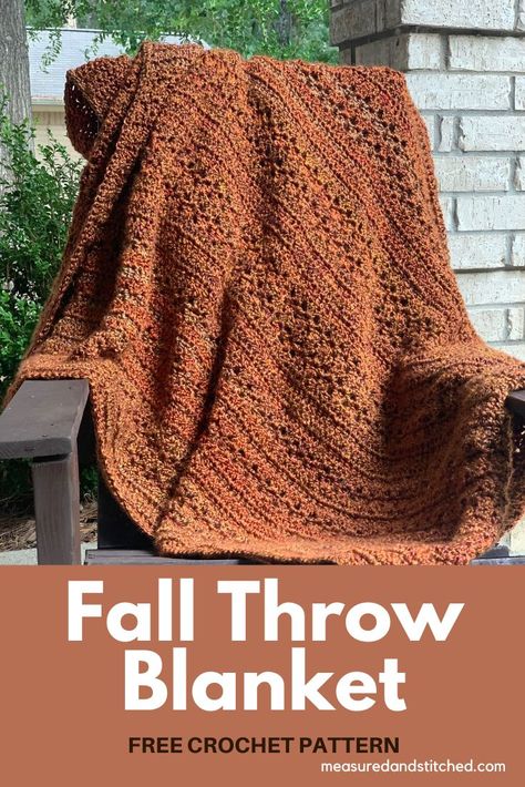 Experience Autumn Warmth Cozy up with our Hayrides in Autumn Throw Blanket. This chunky, crocheted beauty is the perfect way to welcome the season while enjoying your favourite fall activities. With its easy-to-follow crochet pattern and inviting texture, it's the coziest way to bring the autumn harvest right to your living room. Don't wait - get the free pattern on our blog now! Fall Crochet Afghans, Crochet Ghost Applique, Chunky Crochet Throw Pattern, Crochet Pumpkin Garland, Chunky Crochet Throw Blanket, Crochet Throw Blanket Pattern, Crochet Spider Web, Chunky Crochet Throw, Chunky Blankets