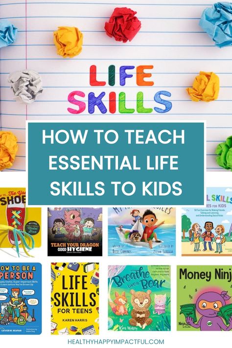 Collage of book covers and resources about teaching essential life skills to kids, arranged around crumpled paper balls on a lined paper background. Life Skills For Kindergarten, Life Skills Activities For Kids, Kids Life Skills, Life Skills For Kids, Good Habits For Kids, Life Skills Class, Skills For Kids, Life Skills Lessons, Losing Your Mind