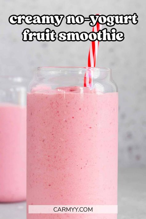 This dairy-free frozen fruit smoothie comes together in a flash! No yogurt, no problem. You can get a delicious, creamy frozen fruit smoothie without yogurt! This berry-packed fruit smoothie makes for a refreshing way to start off the morning or as a quick snack. Smoothie Without Milk, Frozen Fruit Smoothie Recipes, Fruit Yogurt Smoothies, Smoothie Without Yogurt, Frozen Fruit Smoothie, Dairy Free Smoothies, Berry Smoothie Recipe, Creamy Smoothies, Smoothie Drink Recipes