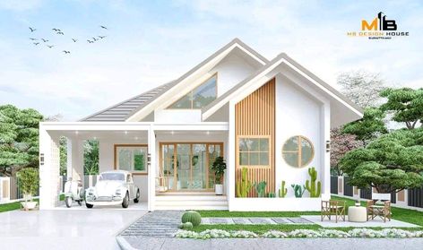 Beautiful House Designs, American House Design, Muji Home, One Storey House, House Design Pictures, Modern House Facades, American House, Model House Plan, House Construction Plan