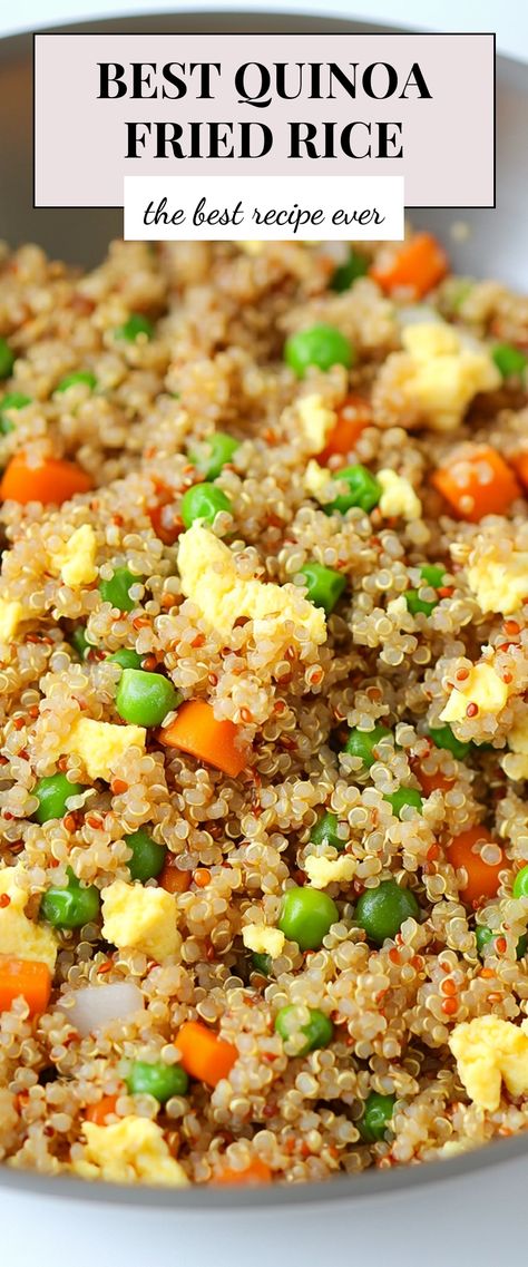 Image for Best Quinoa Fried Rice Chicken Fried Quinoa, Spicy Quinoa Recipes, Quinoa Fried Rice Recipe, Best Quinoa, Fried Quinoa, Quinoa Fried Rice, Quinoa Recipes Easy, Quinoa Recipes Healthy, Quinoa Recipes