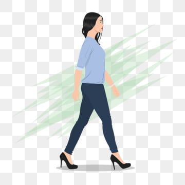 Walking Side View Drawing Reference, Person Walking Side View, Woman Walking Side View, Side View Character, Woman Side View, Side Poses, Graphic Jeans, Side View Drawing, Urban Clothes