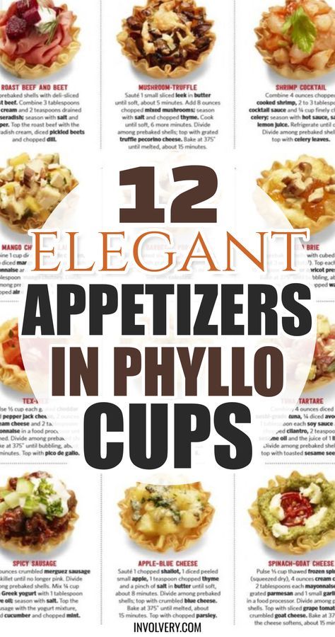 APPETIZERS / 12 / IN PHYLLO / CUPS / elegant Phyllo Cup Appetizers Cold, Philo Cups, Star Appetizers, Girls Night Appetizers, Phyllo Cup Appetizers, Phyllo Appetizers, Rv Snacks, Easy Party Snacks, Staff Treats