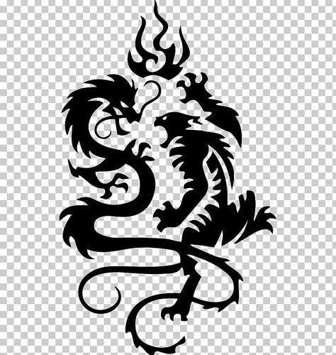 Traditional Chinese Tattoo, Tattoo Flames, Shaolin Monastery, Dragon And Tiger, Dragon Silhouette, Tattoo Dragon, Chinese Tattoo, Tiger Illustration, Silhouette Tattoos