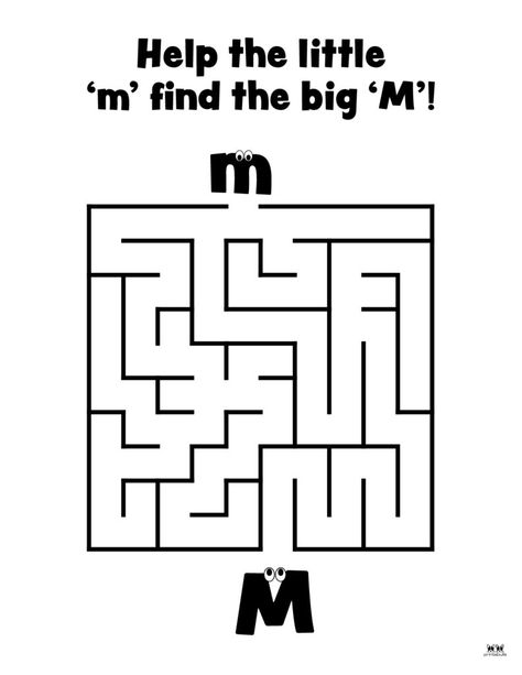 Choose from 50 FREE letter "m" worksheets perfect for your young learner. Worksheets include tracing, coloring, upper and lowercase, and more! Letter M Tracing Worksheet, Letter M Worksheet, M Tracing Worksheet, Letter Maze Worksheet, Letter M Worksheets, Abc Activity, Letter Maze, Jig Saw, Abc Activities