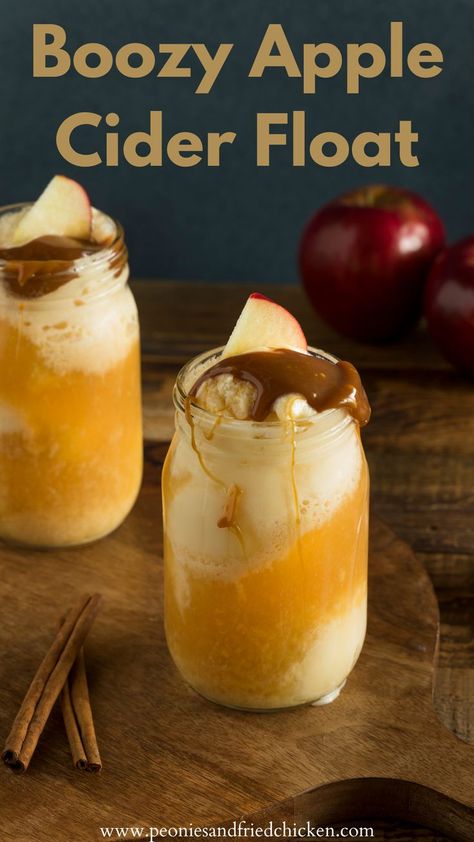 An Apple Cider Float with booze, what more could we ask for out of a fall drink. This fall cocktail combines apple cider, bourbon, vanilla ice cream, chocolate syrup, and caramel syrup. Grab the full recipe on our website and check out our other fall cocktails, along with our fall meal recipes! #cocktail #cocktails #fallcocktail #fallcocktails #falldrink #autumndrink #autumncocktail #falldessert #bourbon #appleciderfloat #applecidercocktail #appleciderdrink #fallrecipe #vanillaicecream Fall Meal Recipes, Apple Cider Drinks Alcohol, Boozy Apple Cider, Apple Cider Desserts, Apple Cider Bourbon, Bourbon Drinks Recipes, Bourbon Apple Cider, Apple Cider Drink, Apple Cider Cocktail