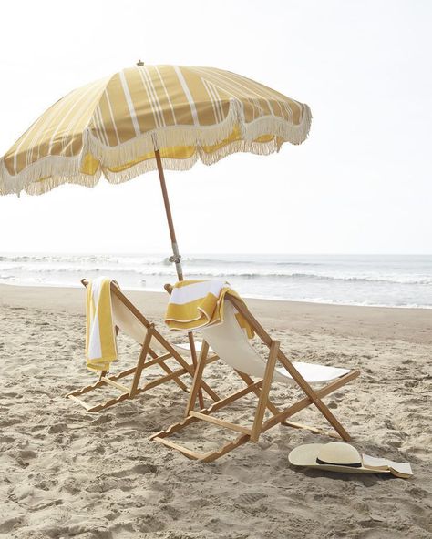 Beach Umbrella, Beach Chairs, Beach Cottages, Mellow Yellow, Beach Vibe, Carry Bag, A Chair, Beach House Decor, Antique White