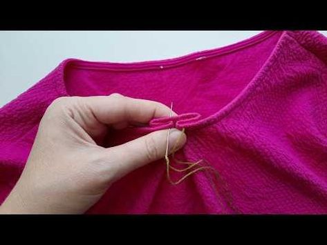 👕 3 Fast Fixes to Tighten Your T-Shirt Neckline Instantly! - YouTube Repair Clothes, Altering Clothes, Upcycle Clothes, Sewing Hacks, Repair, Couture, Sewing, Collar, Fabric