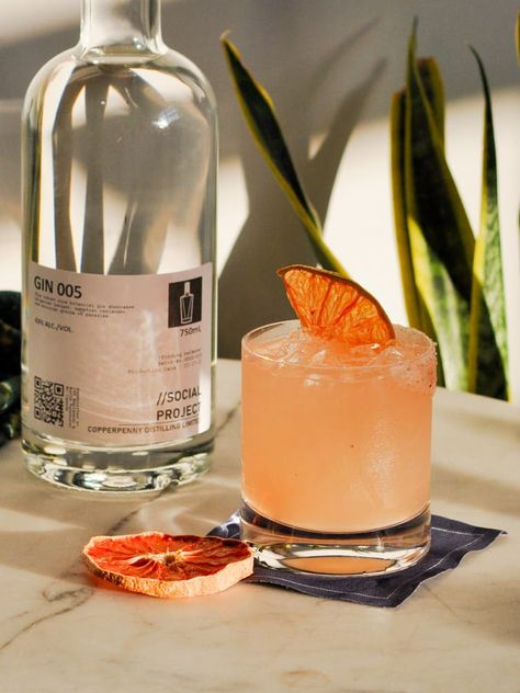 Recipe: Gin Paloma | The Alchemist Gin Paloma, Rosemary Simple Syrup, The Alchemist, Grapefruit Juice, North Vancouver, Himalayan Pink Salt, Fresh Rosemary, Simple Syrup, Lime Juice