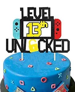 Level 13 Unlocked, Game Truck Party, Game Cake, Gaming Party, 7 Cake, Video Game Party, Game Themes, Edible Cake Toppers, Anniversary Celebration