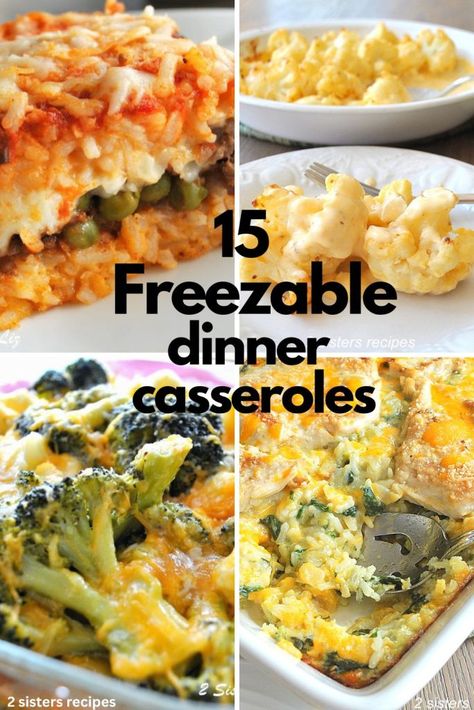 Side Dish Casseroles, Freezable Casseroles, Freezable Dinners, Spinach And Eggs Breakfast, Vegetarian Casseroles, Easy Casseroles, Dinner Casserole Recipes, Freezer Dinners, Vegetarian Casserole