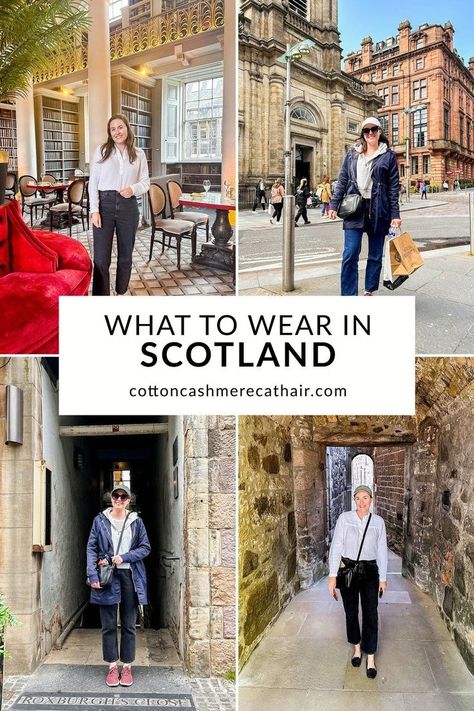 Planning a late spring trip to Scotland? I shared what to wear in Scotland in early June plus my full 10-day Scotland packing list that fit in a carry on suitcase! Check out this post for the outfits I actually wore, packing recommendations for other seasons, and more. 10 Outfits In A Carry On, What To Wear In Scotland In March, Scotland In May Outfits, Outfits For Scotland In Summer, Scotland Travel Outfits Summer, Outfits For Scotland, Scotland Outfit Summer, Scotland Travel Outfits, Scotland In June