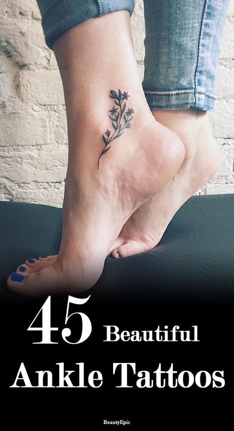 Side Foot Tattoos, Inner Ankle Tattoos, Butterfly Ankle Tattoos, Ankle Foot Tattoo, Cute Ankle Tattoos, Tattoos And Their Meanings, Small Foot Tattoos, Ankle Bracelet Tattoo, Ankle Tattoo Designs