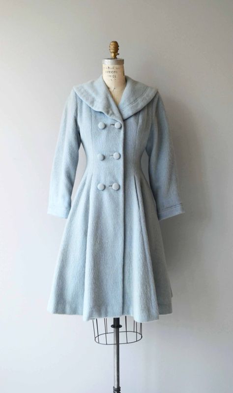 1950's Wool Princess Coat Princess Coat, Cute Coats, 20th Century Fashion, Vintage Trends, Vintage 1950s Dresses, Antique Clothing, Vintage Coat, 50s Fashion, 1950s Fashion