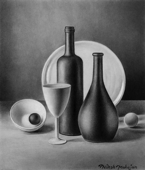 Original art Still Life Pencil Shading Realistic, Still Life Drawing Ideas Creative, Pencil Art Drawings Realistic Objects, Still Life Pencil Shading Sketch, Still Life Pencil Shading Object, Silent Nature Drawing, Still Life Drawing Pencil Objects, Object Drawing Reference, Still Life Pencil Sketch