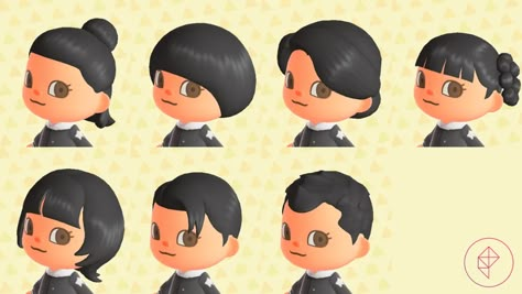 Cute Animal Crossing Avatar, Acnh Hairstyles, Animal Crossing Avatar Ideas, Animal Crossing Hair Guide, Animal Crossing Avatar, Full Hairstyles, Acnh Characters, Animal Crossing Hair, Hairstyles List