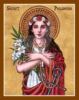 St. Philomena icon by Theophilia St Catherine Of Alexandria, St Philomena, Catholic Icons, Saint Katherine, Saint Catherine Of Alexandria, Santa Filomena, Saint Philomena, Bible Timeline, Shrines Art