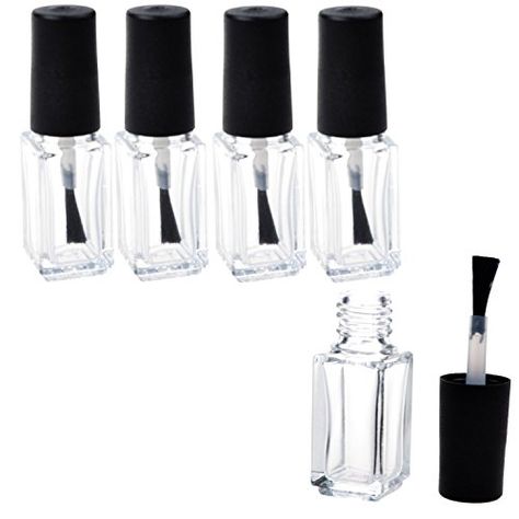 Adecco LLC Empty Nail Polish Clear Bottles with Brush Cap 5P *** Read more  at the image link.Note:It is affiliate link to Amazon. Nail Polish Clear, Empty Nail Polish Bottles, Nail Polish Holder, Nail Polish Storage, Nail Polish Brands, Nail Polish Bottles, Best Nail Polish, Soft Nails, Glass Nails