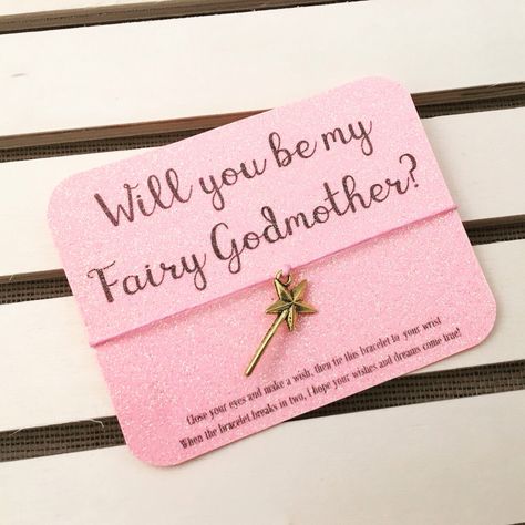 A personal favourite from my Etsy shop https://www.etsy.com/uk/listing/560418175/fairy-godmother-wish-bracelet-will-you God Daughter, Sprinkle Party, Goddaughter Gifts, Baptism Invitation, Godmother Gifts, Baptism Girl, Baptism Invitations, Fairy Godmother, God Parents