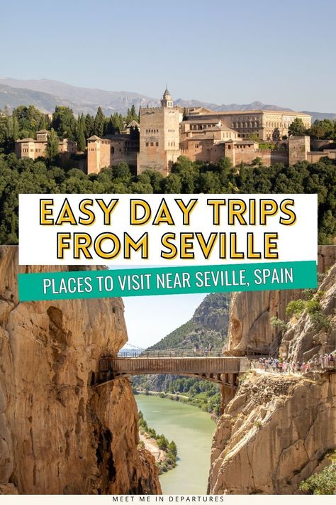 Visit these must-see places near Seville. Explore ancient castles, Roman ruins, and majestic cathedrals, adrenalin sports, beaches and photogenic white villages that tell the story of Spain's rich past.  Day Trips from Seville | Seville Day Trips | Seville Road Trips | Road Trips in Andalucia | Things to see near Seville | Things to do in Andalucia | visit Andalucia | visit Southern Spain | things to do in Southern Spain | Andalucia road trip | Andalucia Spain travel Andalucia Spain Travel, Train Map, Madrid Travel, Roman Ruins, Wildlife Travel, Andalucia Spain, Spain Vacation, Southern Spain, Eco Travel