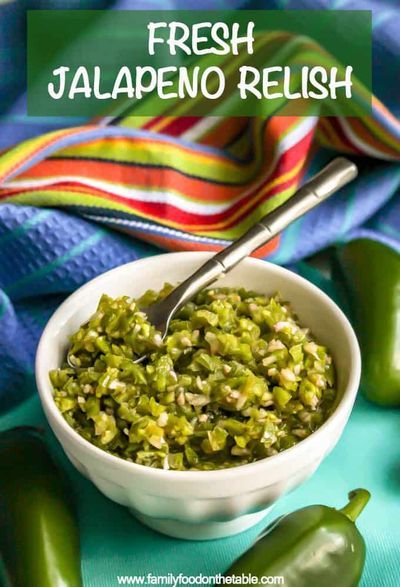 Fresh jalapeño relish is an easy, 10-minute, no-cook recipe for a slightly sweet, slightly spicy topping that’s delicious on burgers and hot dogs, tacos and nachos, rice bowls and even eggs! #ad #jalapenos #relish #easyrecipe Burgers And Hot Dogs, Jalapeno Relish, Jalapeno Recipes, Food On The Table, Relish Recipes, Green Salsa, Pickled Veggies, Garden Recipes, Peppers Recipes