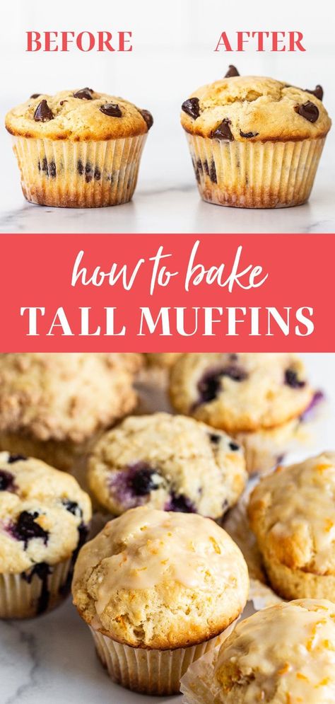 Best Jumbo Muffin Recipes, Bakery Muffins Jumbo, Tall Muffins, Muffin Base Recipe, Muffin Base, Bakery Muffins, Fruit Muffins, Muffin Baking, Jumbo Muffins