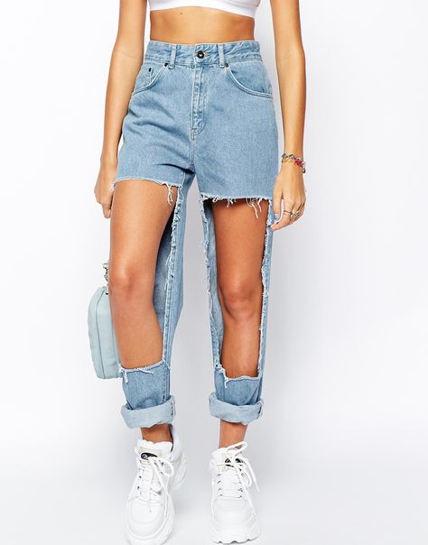 So for those of you considering purchasing a ripped jean, who aren’t really sure where the line between chic and WTAF is, here are 11 pairs of ripped jeans which have gone too far… Really Ripped Jeans, Very Ripped Jeans, Extreme Ripped Jeans, Slim Mom Jeans, Cut Out Jeans, Blue High Waisted Jeans, High Waisted Ripped Jeans, Baggy Dresses, Ripped Jeans Outfit