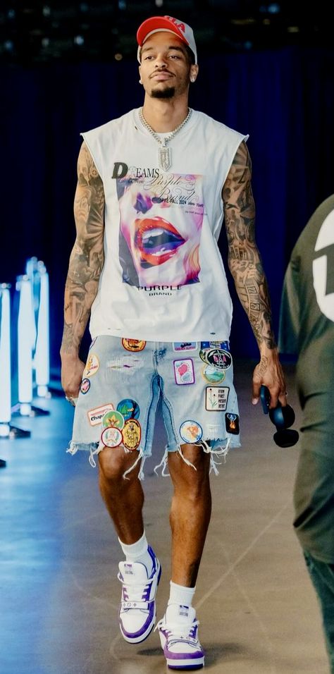 Nba Fashion Outfits Street Styles, Male Festival Outfits, Hype Pics, Fashion Men Streetwear, 90's Outfit, Street Fashion Men, Gameday Fits, Vacation Outfits Men, Outfit Ideas Men