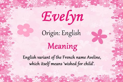 Click to find more meaning of your name here Evelyn Name Meaning, Evelyn Meaning, Crystal Shirt, Meaning Of Your Name, Daisy Shirt, L Names, Hebrew Language, Happy Birthday Wishes Cards