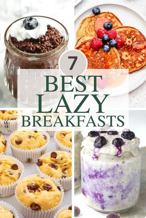 Four images of easy breakfast ideas. 21 Day Fix Overnight Oats, Simple Breakfast Recipes, Overnight Oats Recipes, Easy Breakfast Ideas, Breakfast Crockpot Recipes, Christmas Breakfast Recipe, Easy Breakfast Recipes, Slow Cooker Breakfast, Paleo Recipes Breakfast