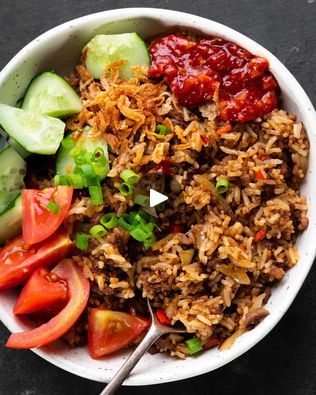 Beef Nasi Goreng | Beef Nasi Goreng… Get the most magic from the simplest ingredients. | By Marion Cooks Asian Food Classics | Facebook Pork Carnitas, Beef Dinner, Biryani, Asian Food, Asian Style, Easy Cooking, Weeknight Dinner, Simple Ingredient, Asian Recipes