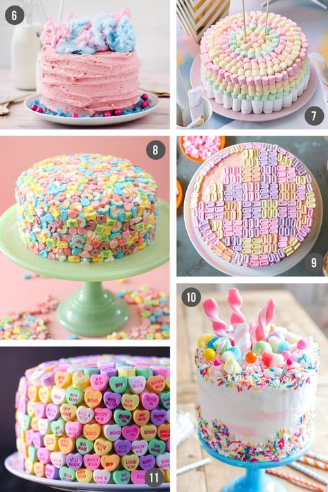 Easy Birthday Cake Ideas for Kids | These simple cake decorating ideas are great for beginners and include cakes for boys and girls. We show you everything from how to decorate a cake with candy and cookies, to how to make a fun construction cake, one with rainbows or craft a cute DIY cake topper. You're sure to find a birthday cake that's easy to make and that your child will love. Easy Birthday Cake Ideas, Birthday Cake Ideas For Kids, Easy Birthday Cake, Cakes Decorated, Easy Birthday, Birthday Cake Ideas, Birthday Cakes, Cake Ideas, Frosting