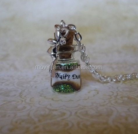 Fairy Dust Necklace, Necklace Fairy, Fairy Charms, Green Fairy, Bottle Pendant, Buy Necklace, Fairy Dust, Pixie Dust, Fantasy Jewelry