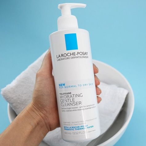 La Roche-Posay Toleriane Hydrating Gentle Cleanser removes makeup and grime while maintaining your skin’s pH and moisture levels. | 31 New Beauty Products You Should Try, Like, ASAP Hydrating Gentle Cleanser, Skin Cleanser Diy, Foot Detox Soak, Gentle Face Cleanser, Gentle Facial Cleanser, Daily Face Wash, Cheap Beauty Products, Sensitive Skin Care, Dry Sensitive Skin