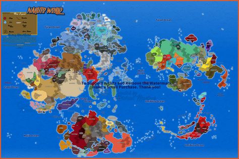 Naruto World: The Complete Map (2020) by Michael-Madlock on DeviantArt Naruto World Map, Naruto World, Naruto Universe, Map Minecraft, Fantasy World Map, Map Projects, I Support You, Naruto Oc Characters, Everything Is Connected